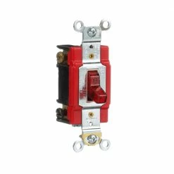 Eaton Light Switches 20-Amp Single-Pole Pilot Light Toggle Light Switch, Red -Eaton Outlet Store 42238880