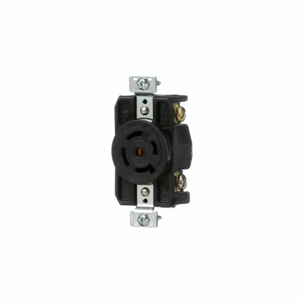 Eaton Electrical Outlets Arrow Hart 20-Amp Industrial Duplex Outlet, Black 2 Eaton Electrical Outlets Arrow Hart 20-Amp Industrial Duplex Outlet, Black - Image 2