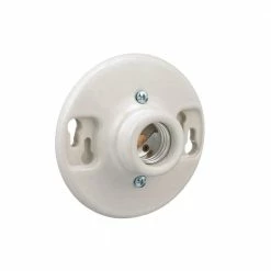Eaton Light Sockets Porcelain Keyless Ceiling Socket, White -Eaton Outlet Store 42275915