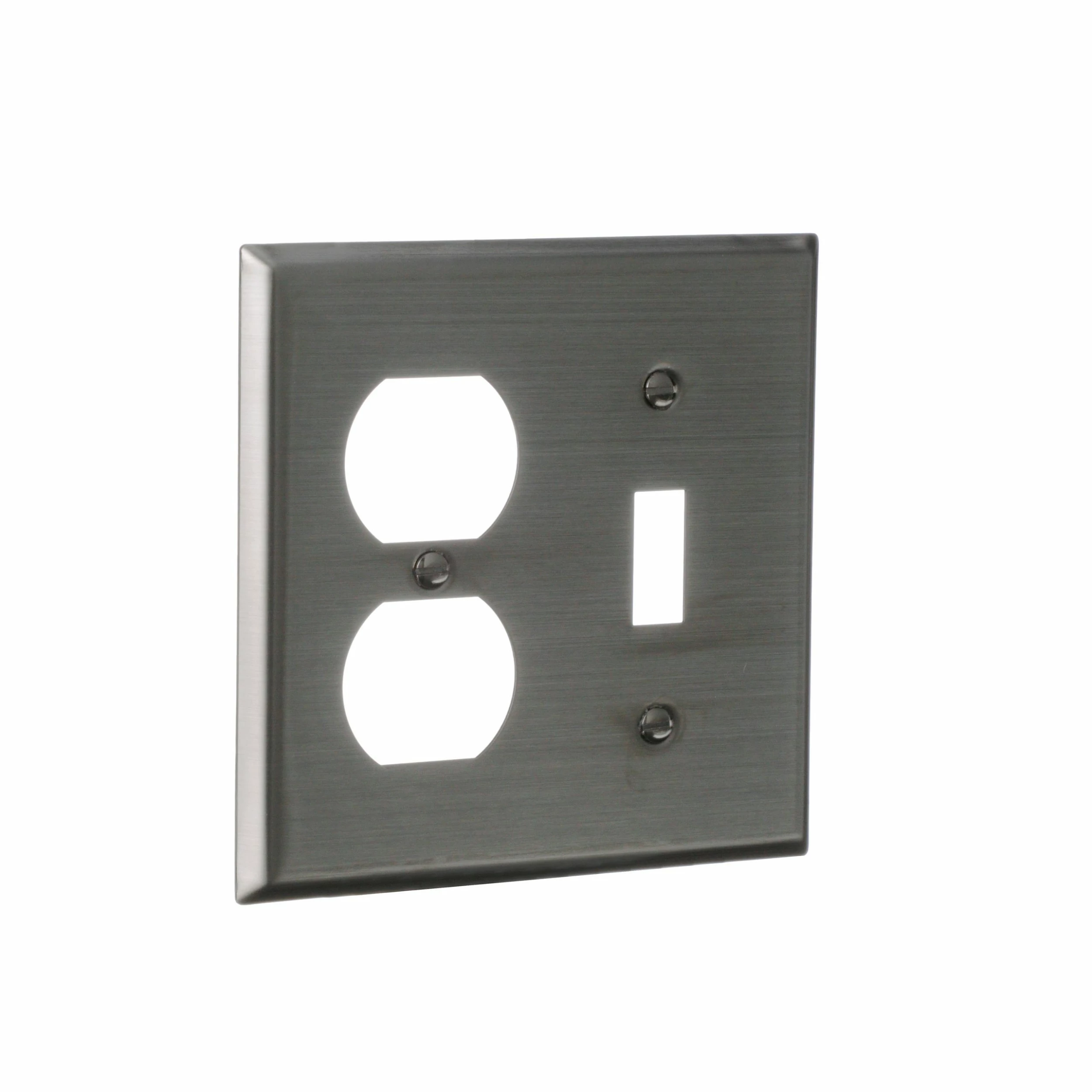 Eaton Wall Plates 2-Gang Standard Toggle/Duplex Wall Plate, Stainless Steel 6 Eaton Wall Plates 2-Gang Standard Toggle/Duplex Wall Plate, Stainless Steel - Image 6