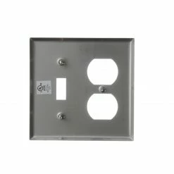 Eaton Wall Plates 2-Gang Standard Toggle/Duplex Wall Plate, Stainless Steel 9 Eaton Wall Plates 2-Gang Standard Toggle/Duplex Wall Plate, Stainless Steel -Eaton Outlet Store 42689388