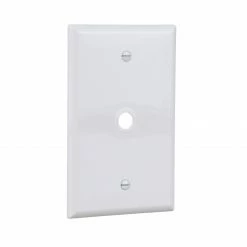 Eaton Wall Plates 1-Gang Coaxial Midsize Wall Plate, White -Eaton Outlet Store 42698705