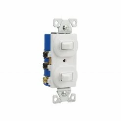 Eaton Light Switches 15-Amp Single-Pole/3-Way Combination Light Switch, White -Eaton Outlet Store 42727903