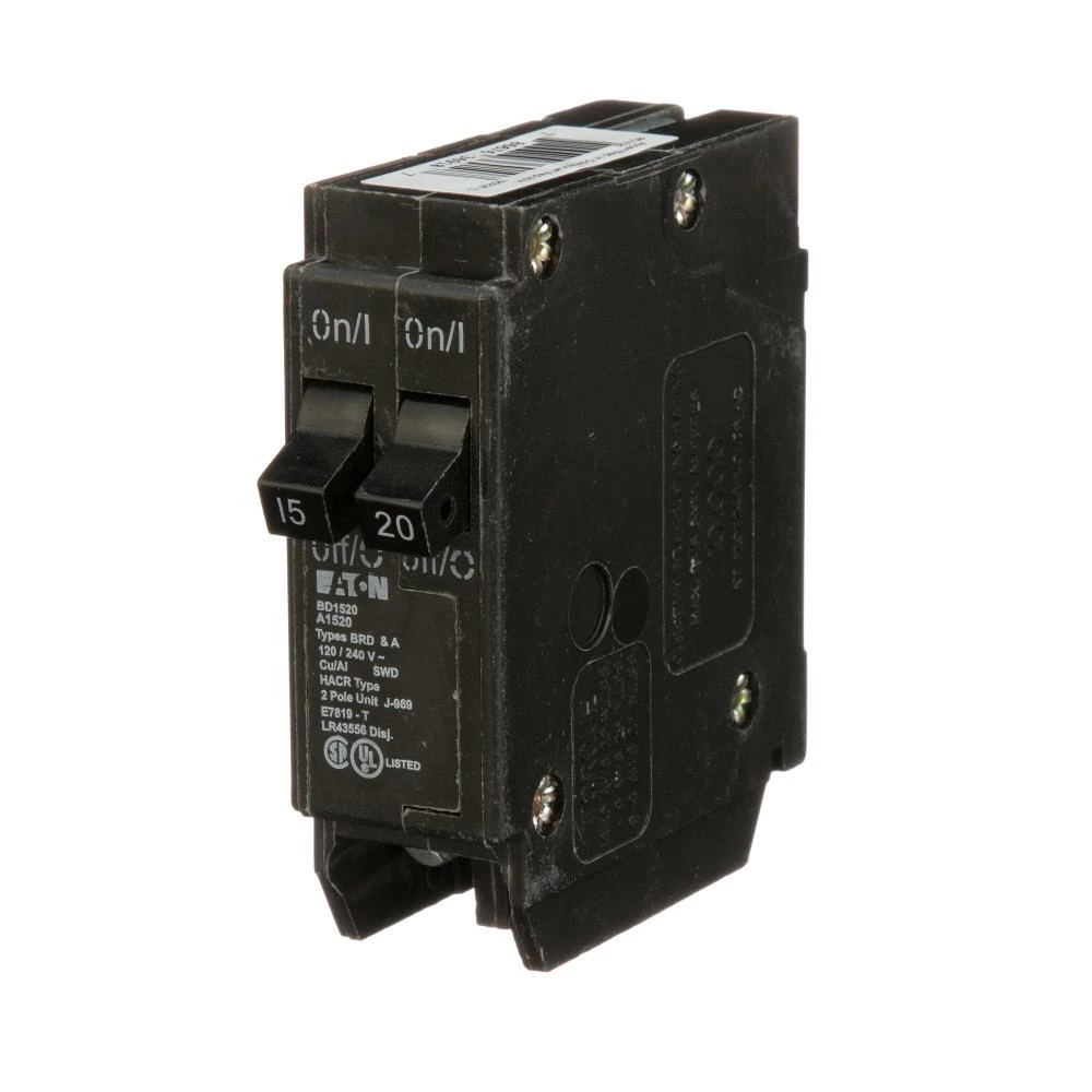Eaton Circuit Breakers Type BR 15-Amp/20-Amp 2-Pole Tandem Circuit Breaker 3 Eaton Circuit Breakers Type BR 15-Amp/20-Amp 2-Pole Tandem Circuit Breaker - Image 3