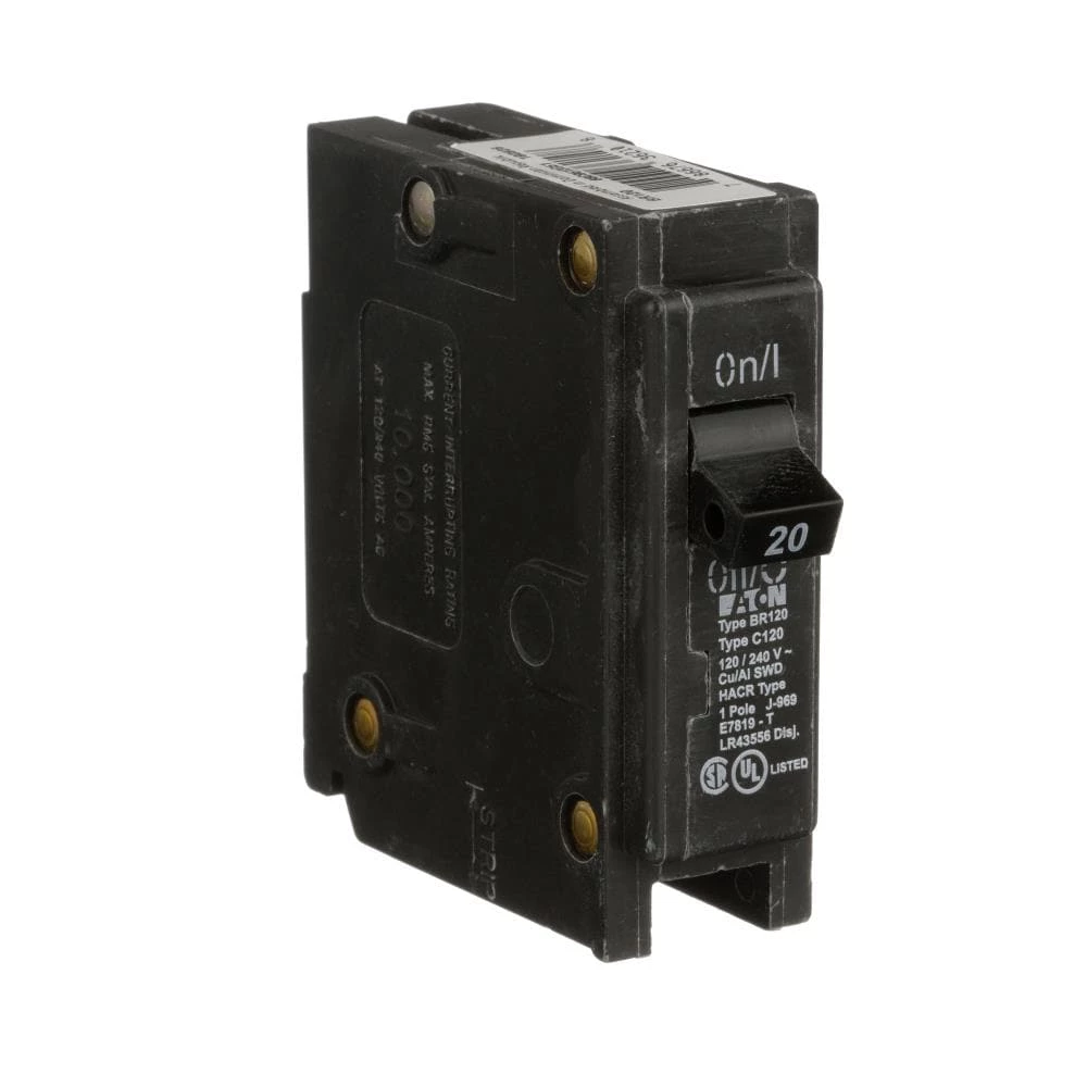 Eaton Circuit Breakers Type BR 20-Amp 1-Pole Standard Trip Circuit Breaker 6 Eaton Circuit Breakers Type BR 20-Amp 1-Pole Standard Trip Circuit Breaker - Image 6