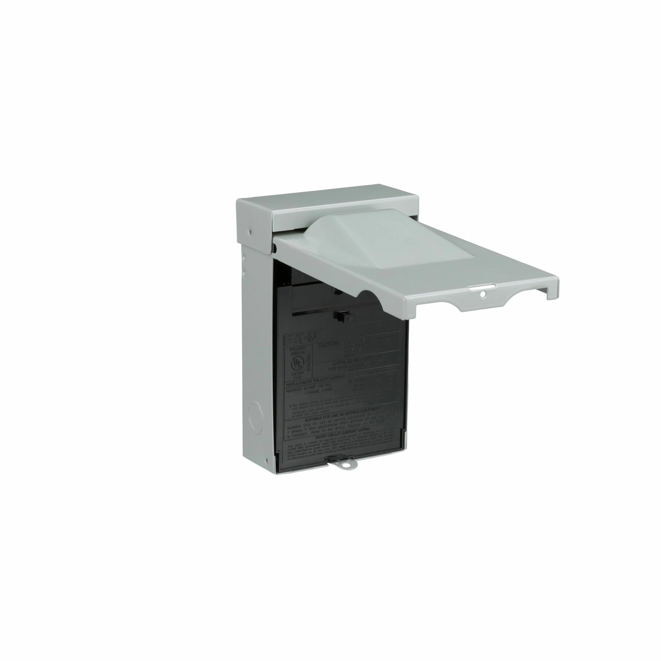 Eaton Electrical Disconnects 60-Amp 2-Pole Fusible General Enclosed Molded Case Switch Disconnect 6 Eaton Electrical Disconnects 60-Amp 2-Pole Fusible General Enclosed Molded Case Switch Disconnect - Image 6