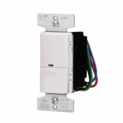 Eaton Light Sensors Single-Pole/3-Way 5-Amp Occupancy Motion Sensor Light Switch, White, Ivory, Light Almond 9 Eaton Light Sensors Single-Pole/3-Way 5-Amp Occupancy Motion Sensor Light Switch, White, Ivory, Light Almond -Eaton Outlet Store 43230349