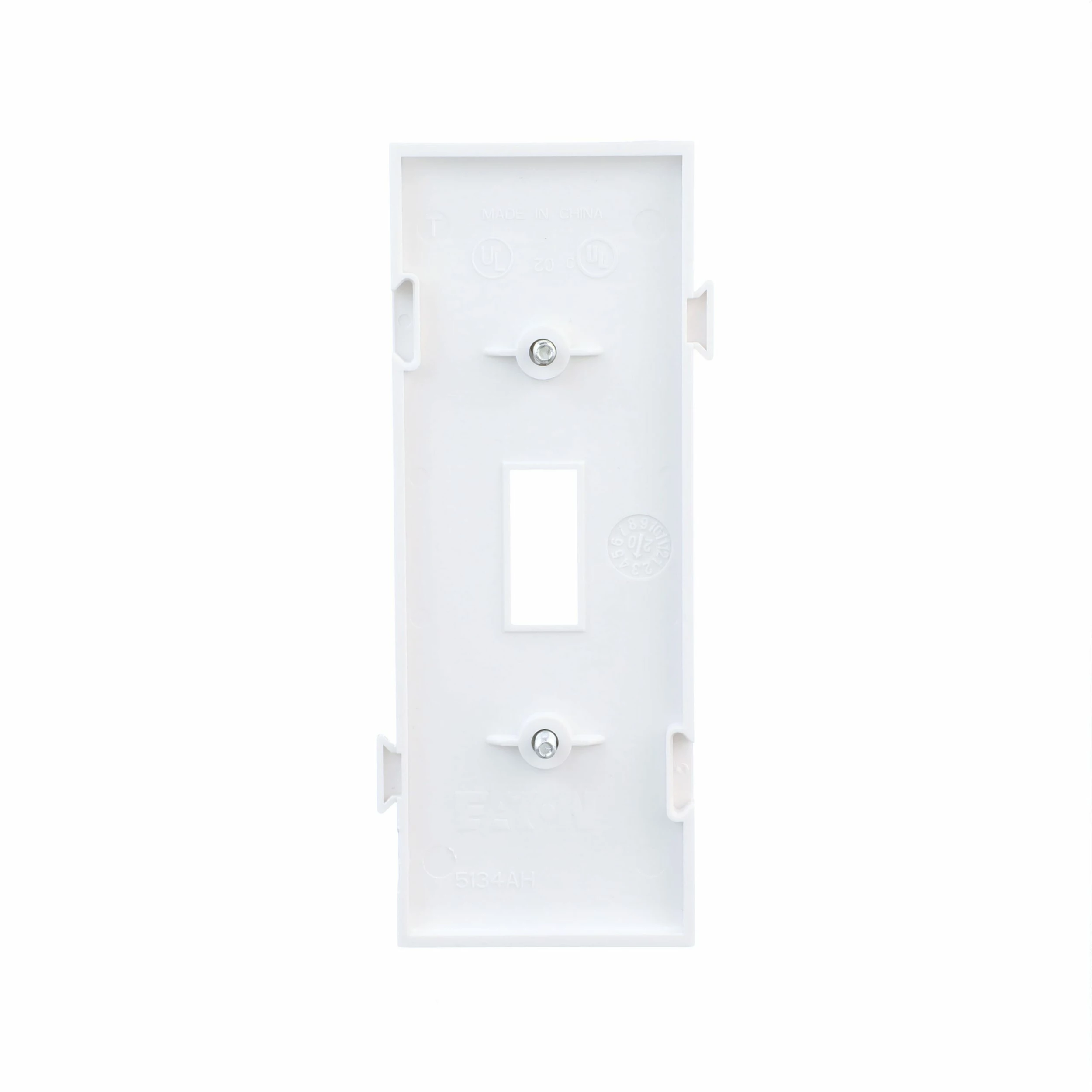Eaton Wall Plates 1-Gang Midsize Toggle Wall Plate, White 4 Eaton Wall Plates 1-Gang Midsize Toggle Wall Plate, White - Image 4